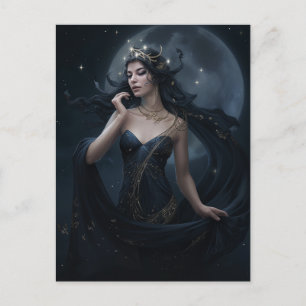 Moon Goddess Queen Fantasy Art Postkarte