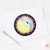 Moon Goddess Runder Aufkleber (Umschlag)