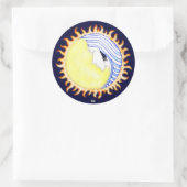 Moon Goddess Runder Aufkleber (Tasche)