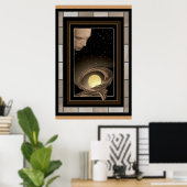 Moon Goddess Schlafplätze geschützt durch den Star Poster (Heimbüro)