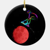 Moon Grabber - Stunt Scooter Rider Keramik Ornament (Hinten)