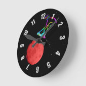 Moon Grabber - Stunt Scooter Rider Runde Wanduhr (Winkel)