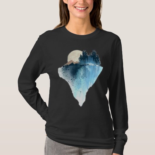 Moon Graphi Nature Moon Design Forest Moon Graphi T-Shirt (Vorderseite)