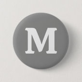 Moon Gray Solid Color Button (Vorderseite)