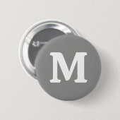 Moon Gray Solid Color Button (Vorne & Hinten)