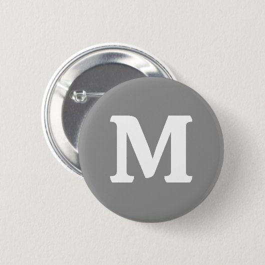 Moon Gray Solid Color Button (Vorne & Hinten)