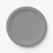 Moon Gray Solid Color Pappteller (Vorderseite)