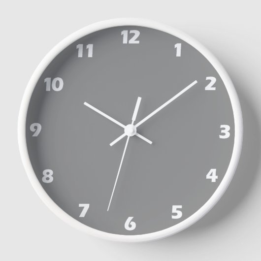 Moon Gray Solid Color Uhr (Vorderseite)