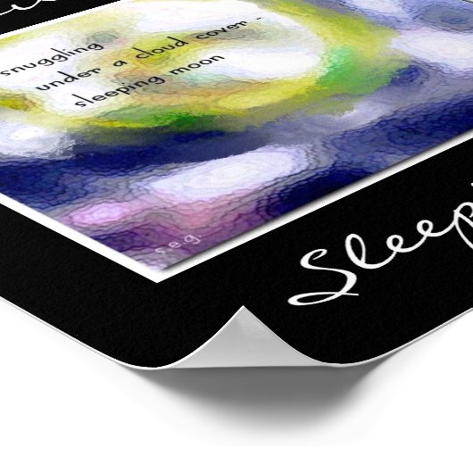 Moon Haiku Art Print Poster (Ecke)