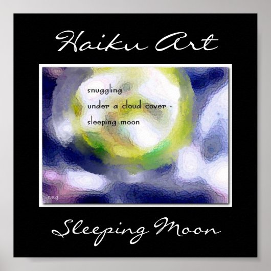 Moon Haiku Art Print Poster (Vorne)