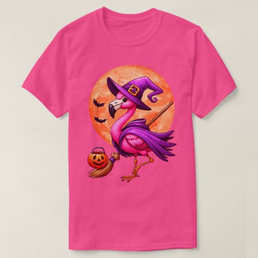 Moon Halloween Flamingo T-Shirt (Design vorne)