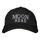 Moon Head Hat : By Approachable Wolf ( J.H.T. ) Bestickte Baseballkappe (Vorderseite)