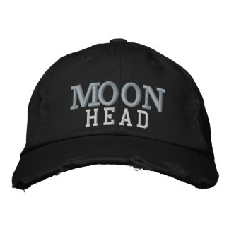 Moon Head Hat : By Approachable Wolf ( J.H.T. ) Bestickte Baseballkappe