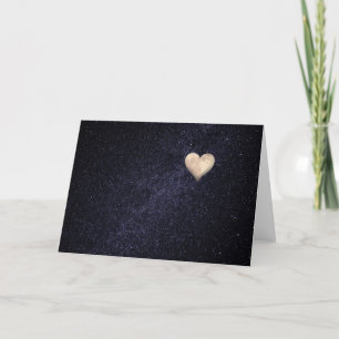 Moon Heart at Starry Sky Valentine's Day Feiertagskarte