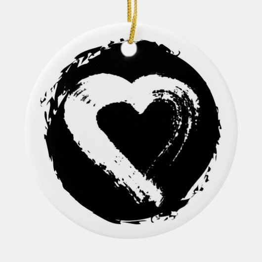 Moon Heart Car Ornament (Vorne)
