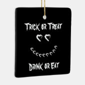 Moon Heart Halloween Trick oder Treat Ornament (Rechts)