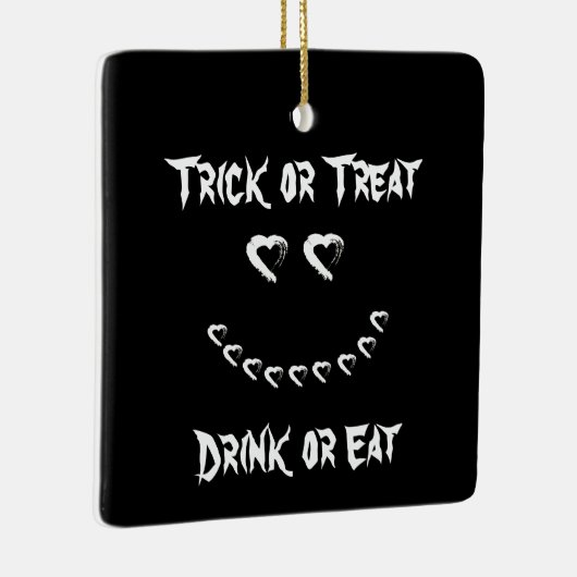 Moon Heart Halloween Trick oder Treat Ornament (Rechts)