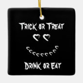 Moon Heart Halloween Trick oder Treat Ornament (Vorderseite)