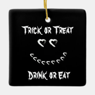 Moon Heart Halloween Trick oder Treat Ornament