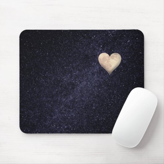 Moon Heart Mousepad (Mit Mouse)