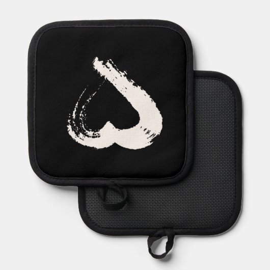 Moon Heart Pot Holder Topflappen (Vorderseite/Rückseite)