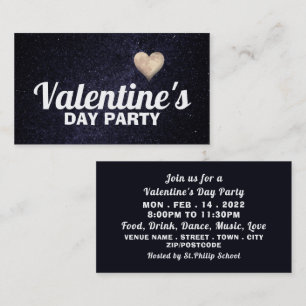 Moon Heart, Valentine's Day Party Ticket Einladung