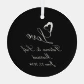 Moon Heart Verheiratet Ornament Hochzeitsgeschenk (Rückseite)