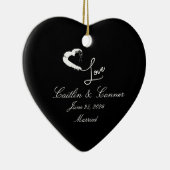 Moon Heart Verheiratet Ornament Hochzeitsgeschenk (Rechts)