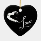 Moon Heart Verheiratet Ornament Hochzeitsgeschenk (Hinten)