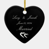 Moon Heart Verheiratet Ornament Hochzeitsgeschenk (Vorne)