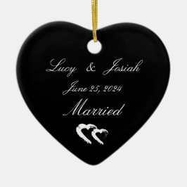 Moon Heart Verheiratet Ornament Hochzeitsgeschenk