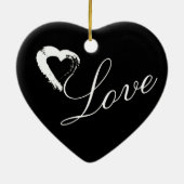 Moon Heart Verheiratet Ornament Hochzeitsgeschenk (Hinten)