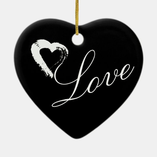 Moon Heart Verheiratet Ornament Hochzeitsgeschenk (Hinten)