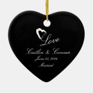Moon Heart Verheiratet Ornament Hochzeitsgeschenk