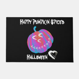 Moon Hearts Halloween Pumpkin Door Mat Fußmatte