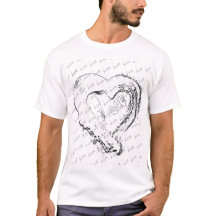 Moon Hearts Liebe T - Shirt