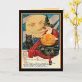 Moon Hexe Karte (Gelbe Blume)