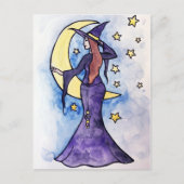 Moon Hexe Postkarte (Vorderseite)