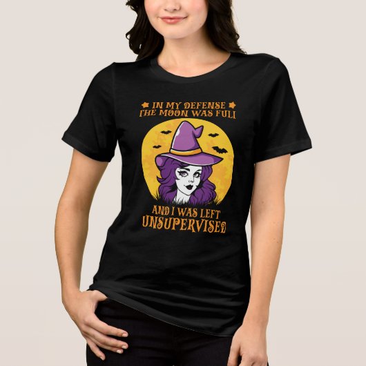 Moon Hexe Tri-Blend Shirt (Vorderseite)