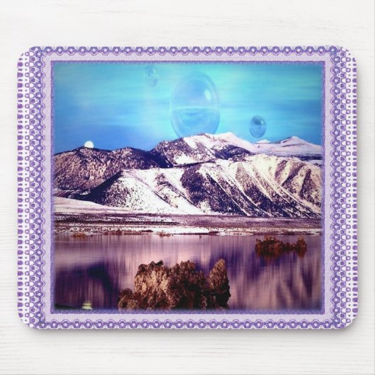 Moon hinter den Bergen Mousepad (Vorne)