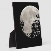 Moon hinter dunklen Blätter Fotoplatte (Seite)