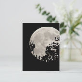 Moon hinter dunklen Blätter Postkarte (Stehend Vorderseite)