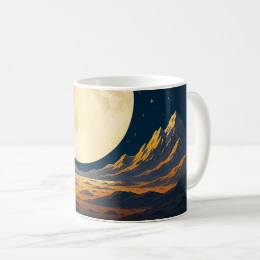 Moon Horizon Kaffeetasse (VorderseiteRechts)