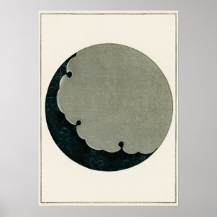 Moon Illustration Vintage japanische Kunst Poster