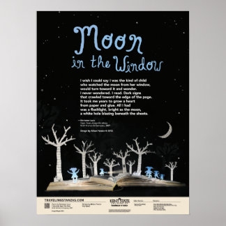 Moon im Fenster Poster