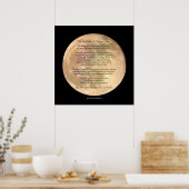 Moon Image with 2 WOLVES CHEROKEE TALE Art Poster (Küche)