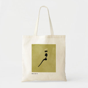 Moon in Arabischer Kalligrafie Minimalistisch Tragetasche