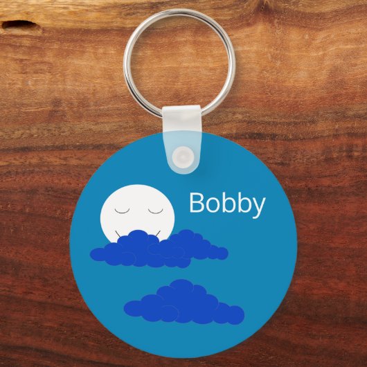 Moon in Early Dusk Schlüsselanhänger (Vorderseite)