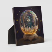 Moon in Globe, Mystik, Kunst der Magie Fotoplatte (Vorderseite)