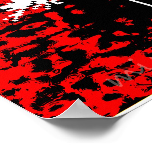 Moon in Red Sky Poster (Ecke)